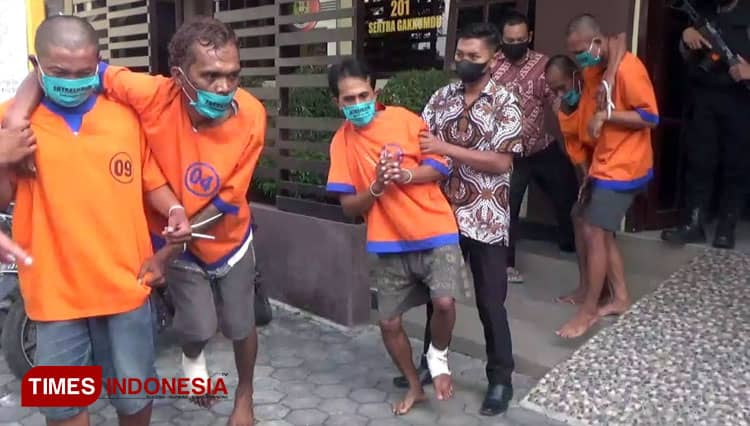 Lima Pelaku Curanmor Diciduk Polres Probolinggo Kota, Dua Orang Ditembak