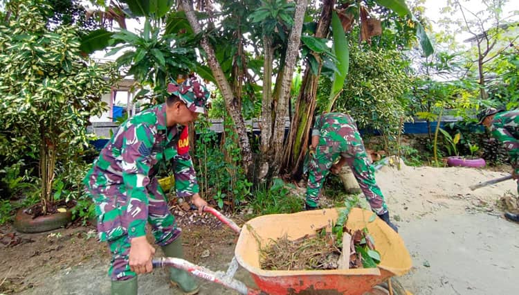 Maryono Apresiasi Keterlibatan Den Arhanud Rudal 002 Bontang dalam Karya Bakti di Kelurahan Satimpo