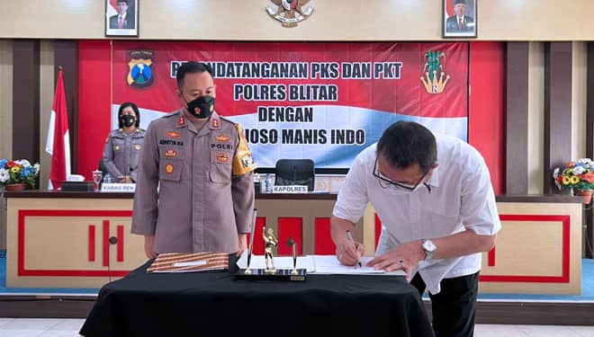 Jadi Objek Vital Nasional, PT RMI Teken Kerjasama Pengamanan dengan Polres Blitar