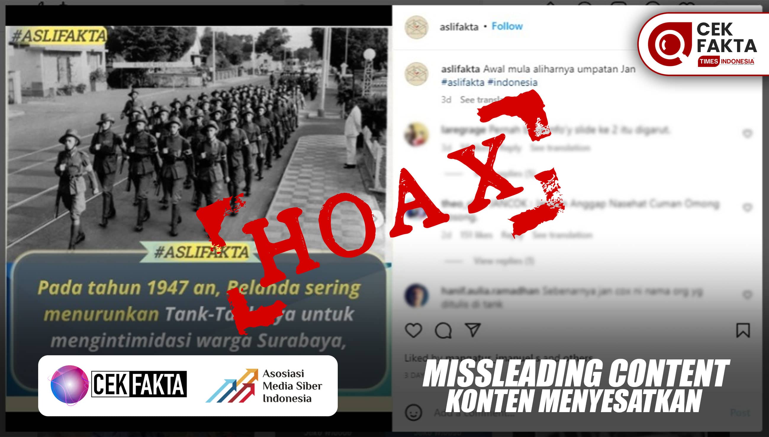 CEK FAKTA: Kata Jancuk dari Tank Jan Cox