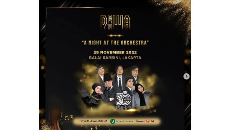 Dewa 19 Gelar Konser A Night At The Orchestra, Segini Harga Tiketnya