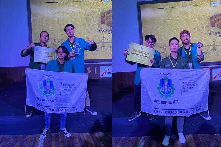 Mahasiswa Teknik Sipil Unisma Malang Juarai Balsa Bridge Competition UNS