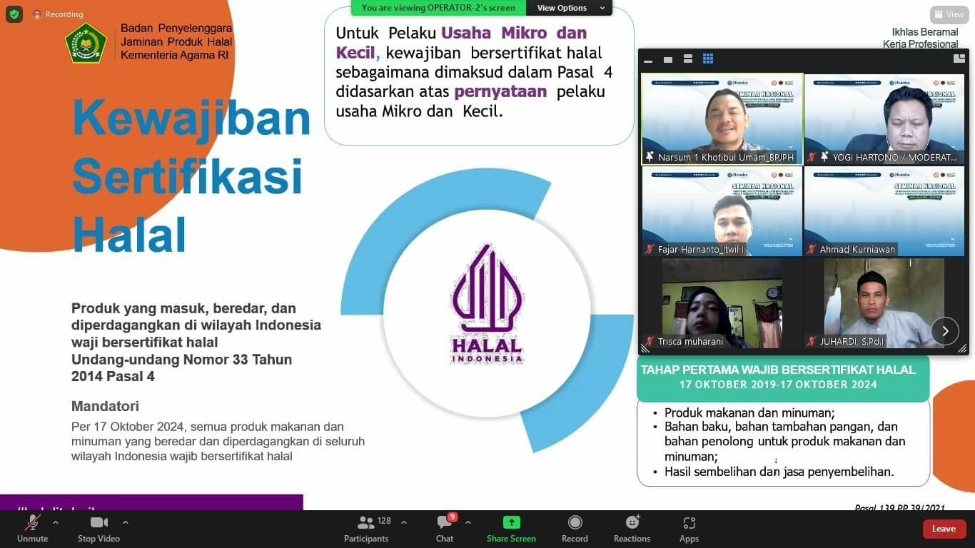 BPJPH Buka Kuota Satu Juta Sertifikasi Halal Gratis Tahun 2023