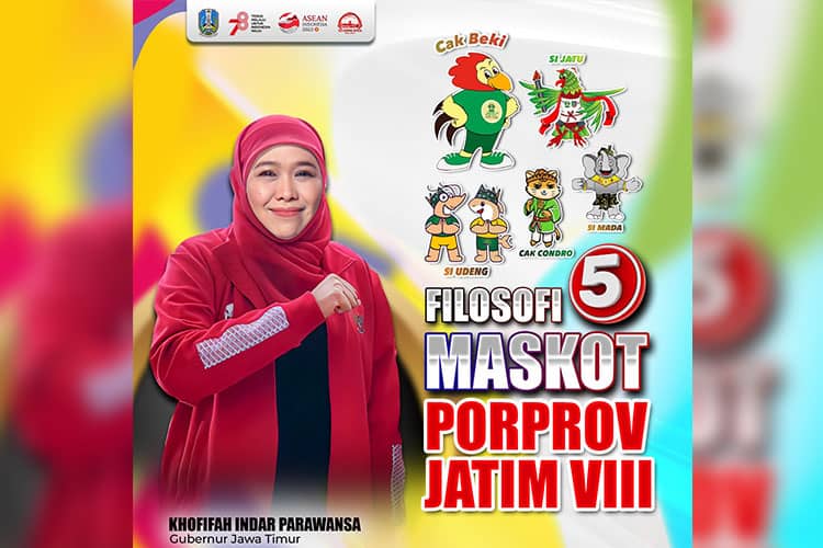 Lima Maskot Porprov Jatim VIII Miliki Simbol Kearifan Lokal dan Spirit Juara