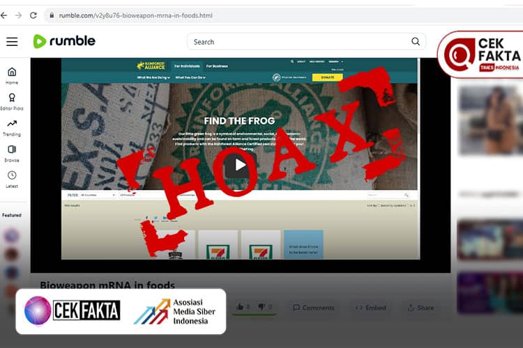 Cek Fakta: Klaim Bill Gates Memasukkan Racun pada Makanan Berlabel Rainforest Alliance Certified