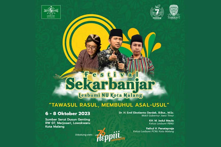 Rayakan Maulid Nabi Muhammad SAW, Lesbumi NU Kota Malang Gelar Festival Sekarbanjar