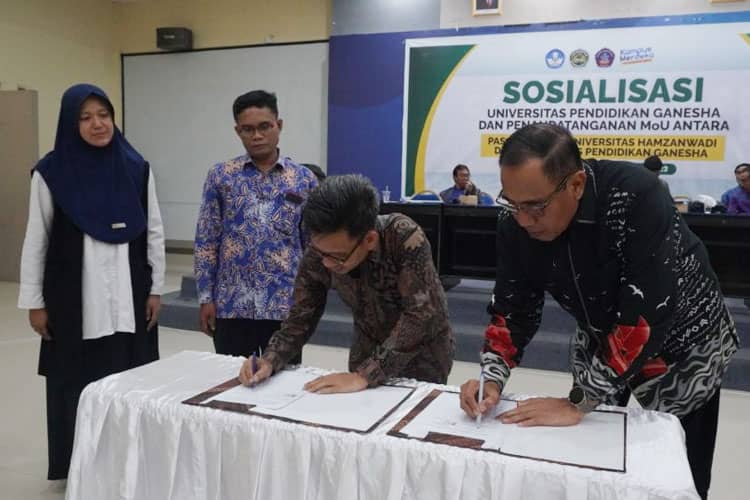 Tingkatkan Kualitas, Pascasarjana Universitas Hamzanwadi Teken MoA dengan Undiksha