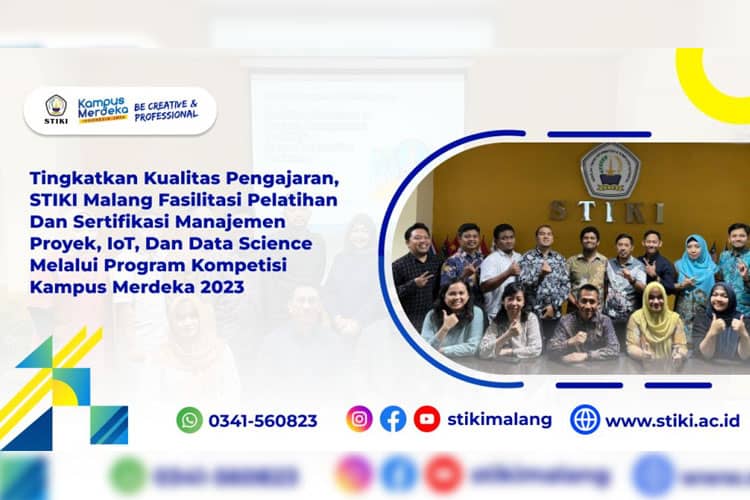 STIKI Malang Fasilitasi Pelatihan dan Sertifikasi Manajemen Proyek, IoT, dan Data Science