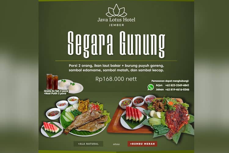Java Lotus Hotel's Culinary Innovation: Introducing the 'Segara Gunung'