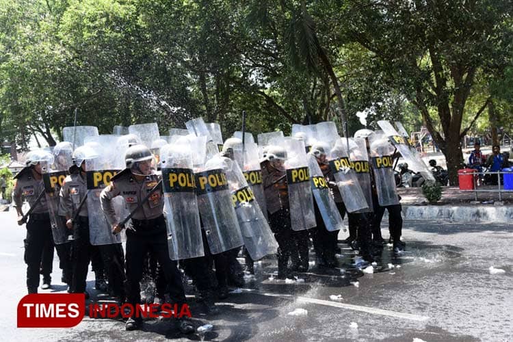 Polres Bondowoso Lakukan Simulasi Pengamanan Pemilu