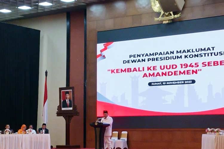 Dewan Presidium Konstitusi Desak Sistem Bernegara Dikembalikan ke UUD 1945 Sebelum Amandemen