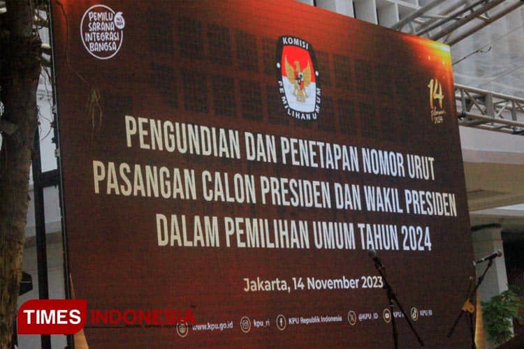 Pengundian Nomor Urut Capres-Cawapres Digelar Besok