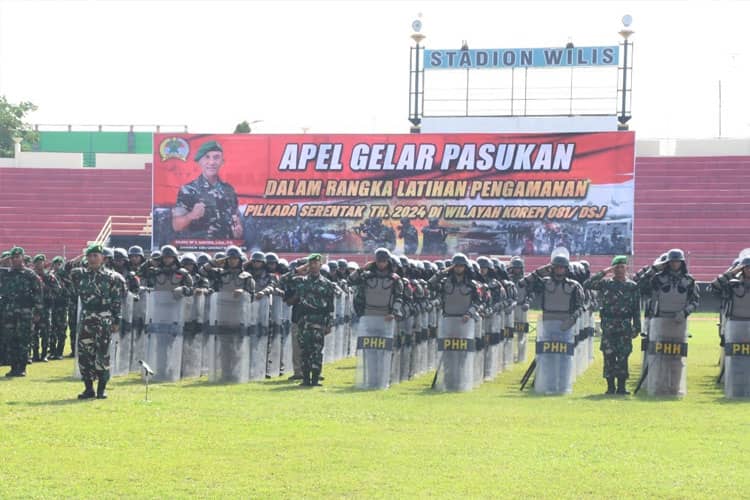 1.500 Personel Gabungan Ikuti Latihan Pengamanan Pilkada Serentak 2024 di Wilayah Korem 081/DSJ