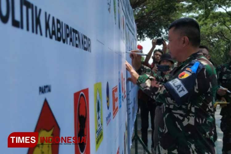 Deklarasi Pemilu Damai, Danrem 082/CPYJ-Dandim 0809/Kediri Tekankan Hal Ini