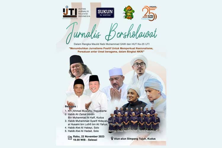 Ajak Kerukunan Jelang Pemilu 2024, IJTI Muria Raya Gelar Jurnalis Bershalawat