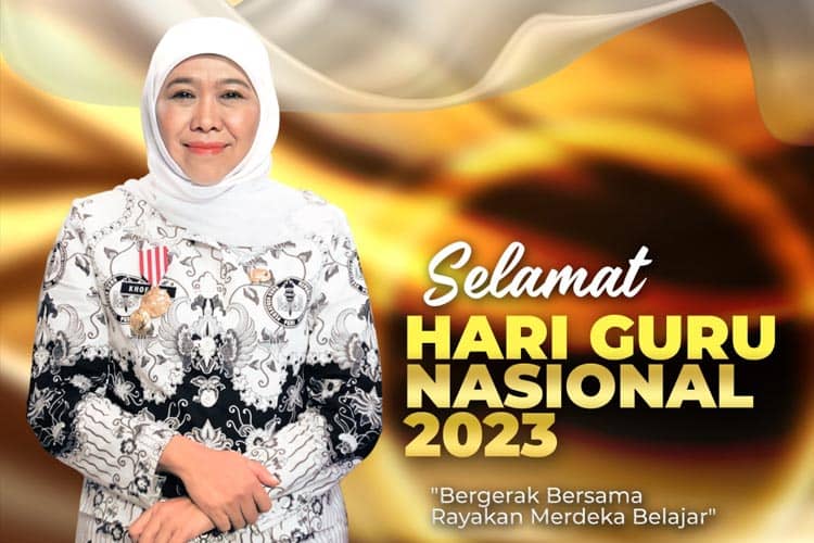 Gubernur Khofifah Tekankan Peran Guru sebagai Motor Penggerak Wujudkan Generasi Emas 2045 