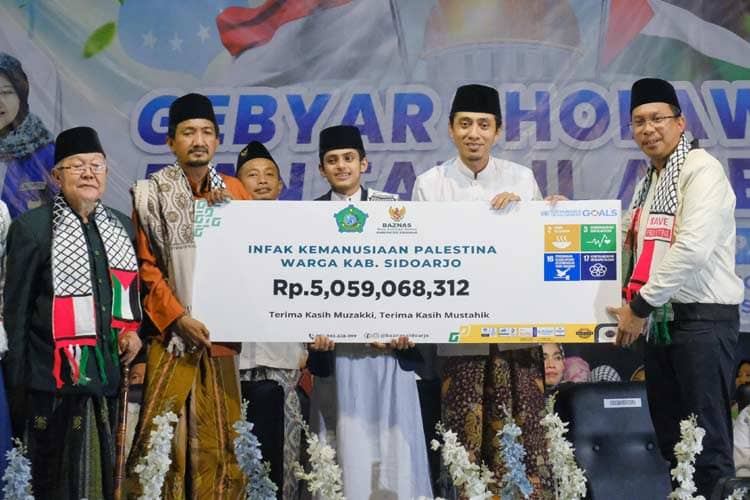 Bupati Sidoarjo Gelar Sholawat dan Galang Bantuan untuk Palestina