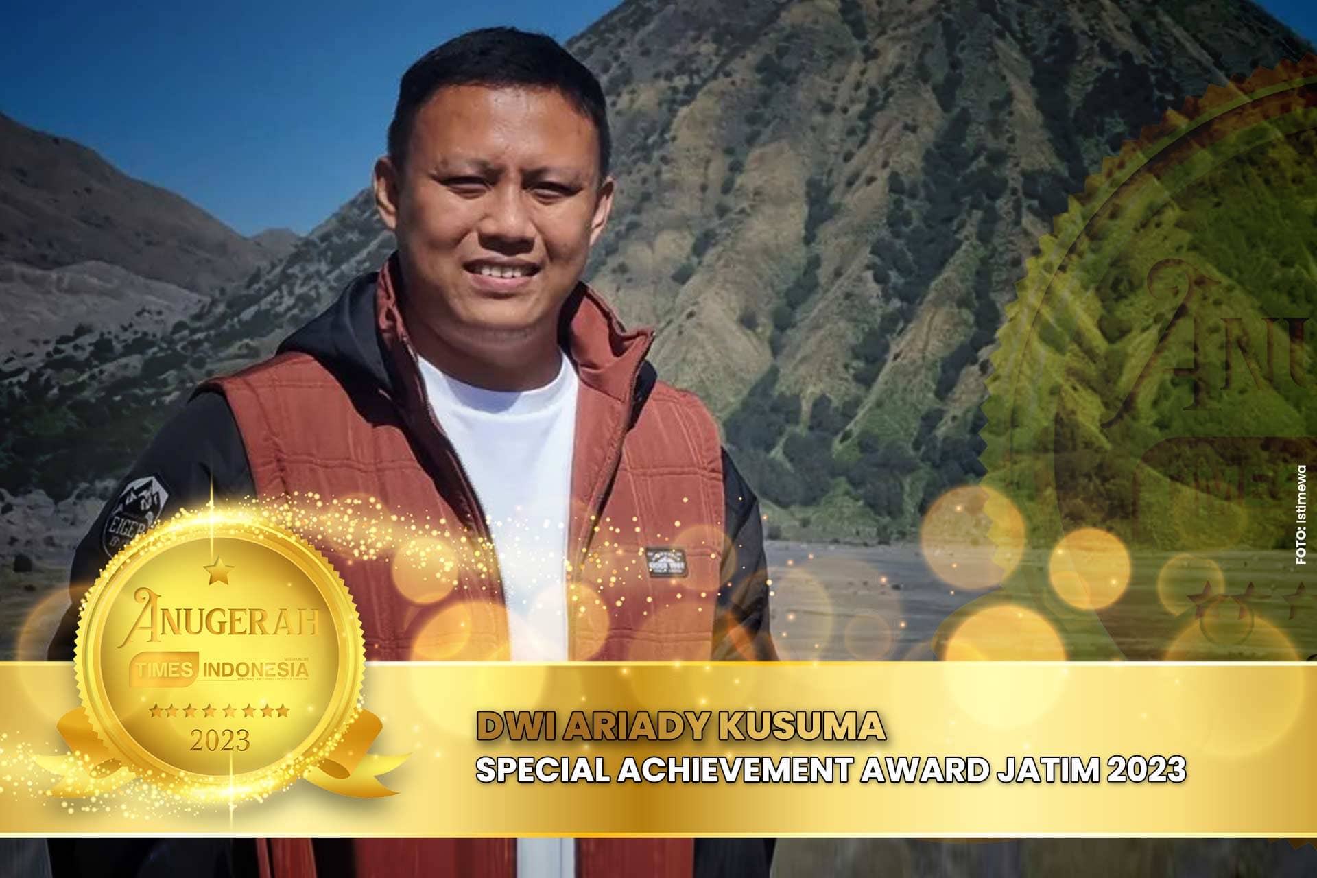 Dwi Ariady Kusuma Raih Special Achievement Award Penggerak Pengembangan Desa Wisata Jatim 2023