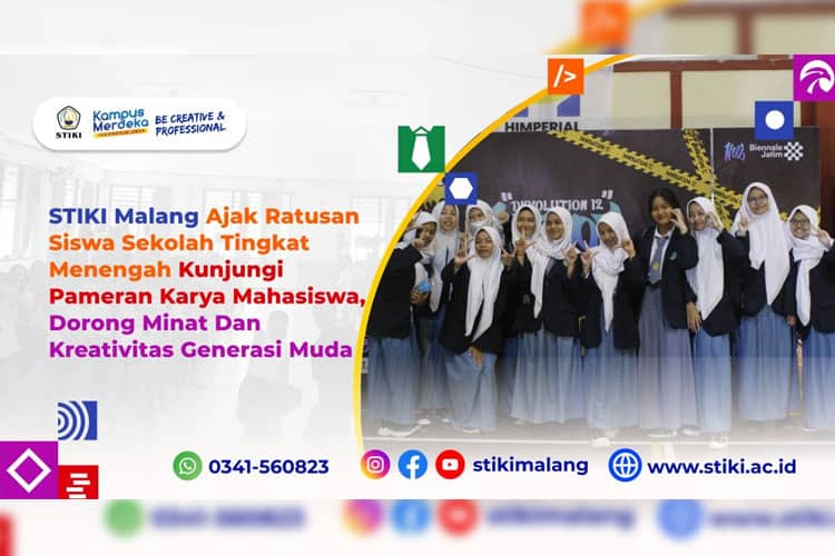 Dorong Minat dan Kreatifitas, STIKI Malang Ajak Ratusan Siswa SMA Kunjungi Pameran Karya Mahasiswa