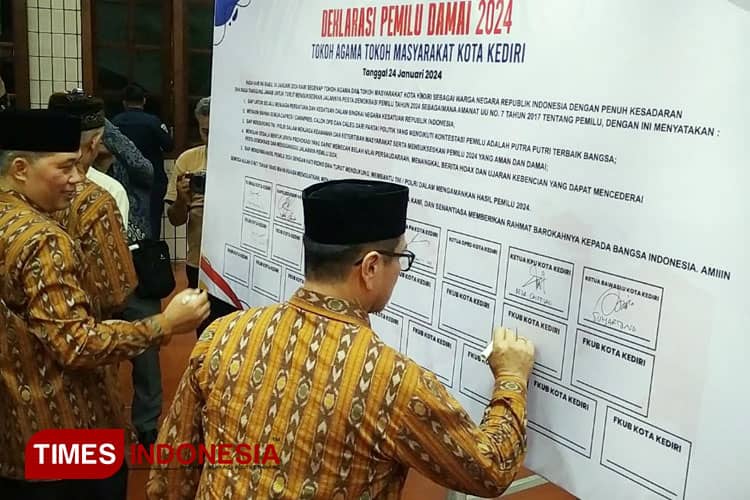 Jaga Persatuan, Toga-Tomas Kota Kediri Komitmen Ciptakan Pemilu Damai 2024