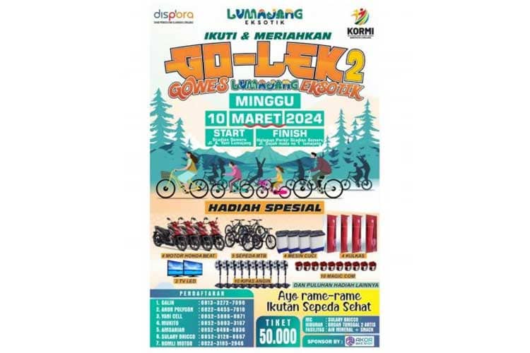 Hidupkan Sport Tourism, KORMI Jatim dan Pemkab Gelar Gowes Lumajang Eksotis 2