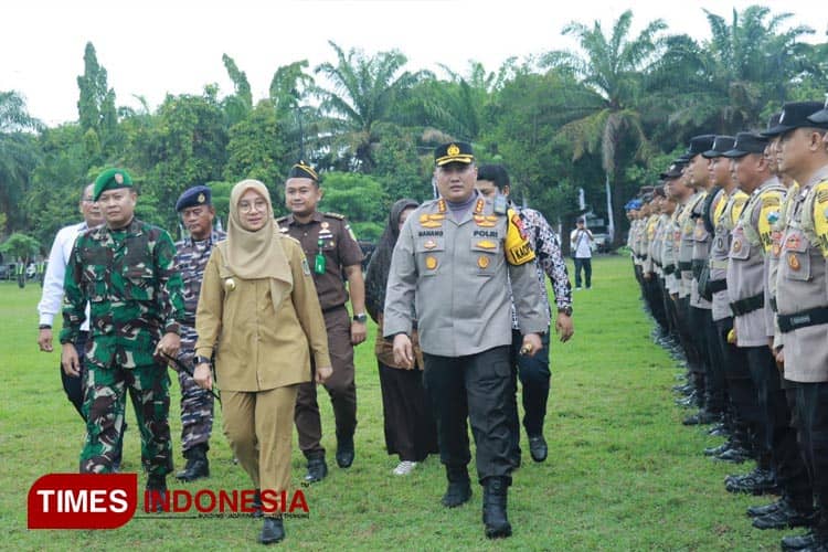 Apel Gelar Pasukan Pemilu 2024, Kapolresta Banyuwangi Jamin Netralitas TNI Polri