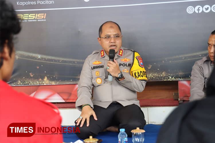 Cooling System, Kapolres Pacitan Ajak Generasi Muda Berprestasi dan Jaga Kondusifitas
