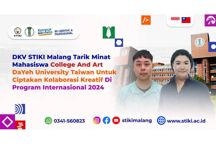 DKV STIKI Malang Tarik Minat Mahasiswa College and Art DaYeh University Taiwan untuk Ciptakan Kolaborasi Kreatif di Program Internasional 2024