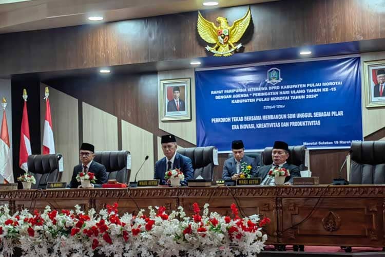 Peringati HUT ke-15 Kabupaten Morotai, DPRD dan Pemda Gelar Rapat Paripurna Istimewa