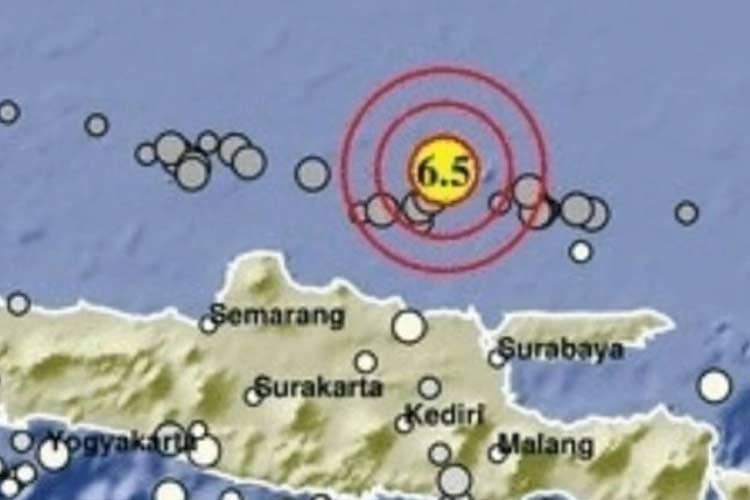 INFO GRAFIK: Data Peristiwa Gempa Merusak di Jawa Timur