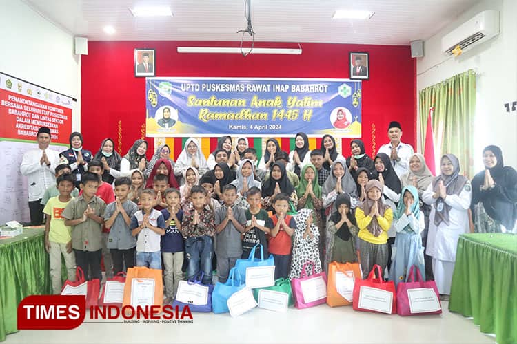 Jelang Idul Fitri, UPTD Puskesmas Babahrot Abdya Santuni Puluhan Anak Yatim