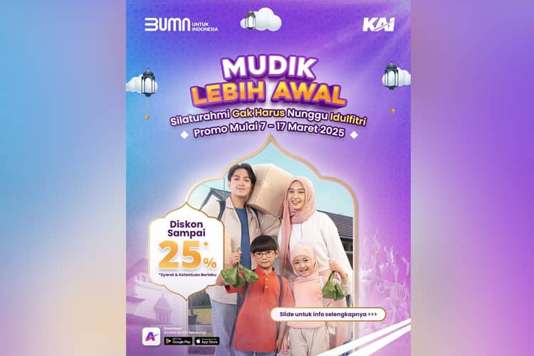 PT KAI Hadirkan Promo Spesial Diskon Hingga 25% untuk Mudik Lebih Awal