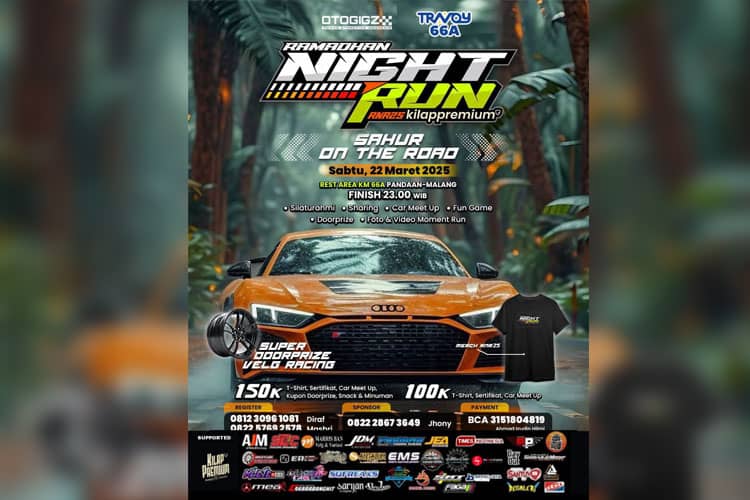 Ramadan Night Run 2025, Ajang Silaturahmi Pecinta Otomotif di Jawa Timur