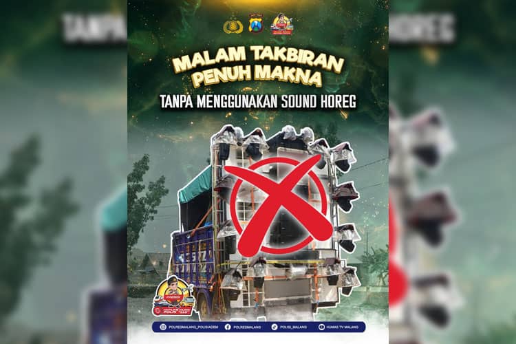 Polres Malang Imbau Tanpa Sound Horeg dan Petasan Saat Malam Takbir Lebaran