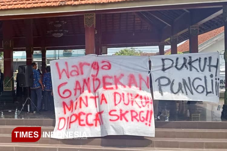 Ratusan Warga Gandekan Kembali Geruduk Balai Kalurahan Bantul
