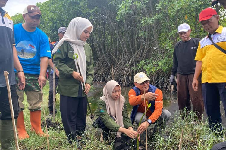 UIN KHAS Jember Tanam Ribuan Mangrove di Pesisir Pantai Cemara Puger