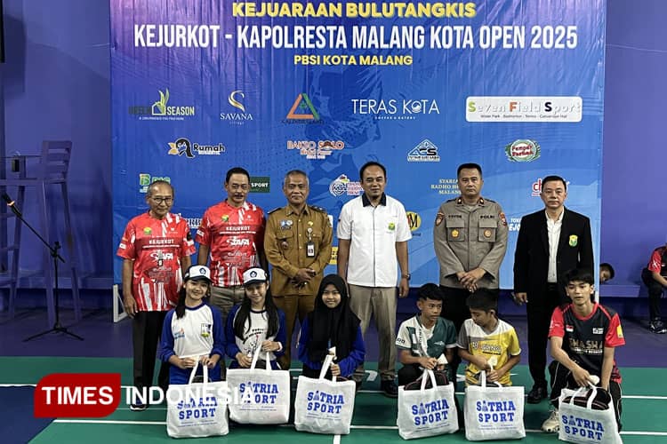 Kejurkot Kapolresta Malang Kota 2025 Diikuti Ratusan Atlet Muda Bulutangkis