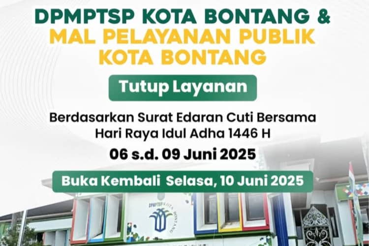 Besok, DPMPTSP Bontang dan Mal Pelayanan Publik Bontang Kembali Buka