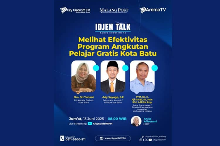 Kritisi Efektivitas Angkutan Pelajar Gratis Kota Batu, Dosen UWG Malang Bicara di Ijen Talk City Guide 911 FM