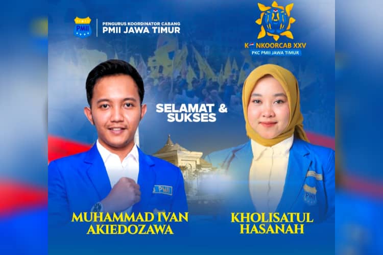 Edo-Lisa Terpilih Sebagai Ketua PKC dan Kopri PMII Jawa Timur