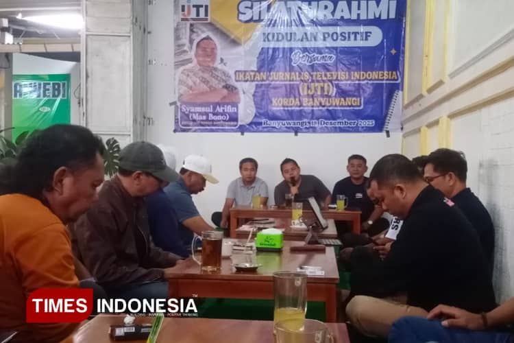 IJTI Banyuwangi Silaturahmi dengan Jurnalis Kidulan, Sebar Virus Jurnalisme Positif