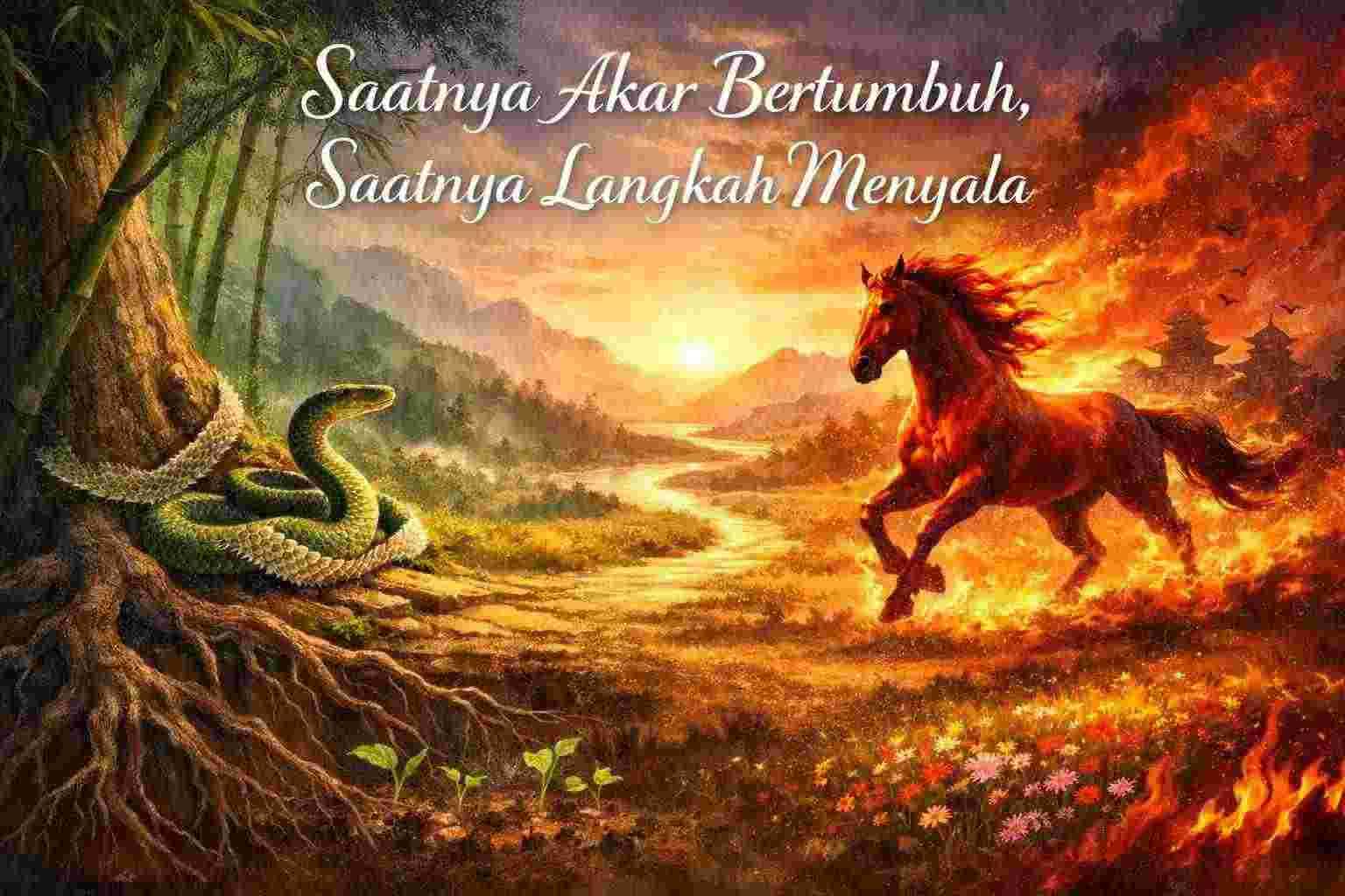 Dari Ular Kayu ke Kuda Api: Saatnya Akar Bertumbuh, Langkah Menyala