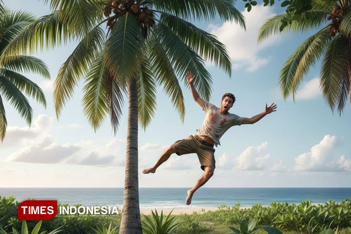 Pria Tewas di Bebatuan Sungai Cimuntur Ciamis Usai Jatuh dari Pohon Kelapa