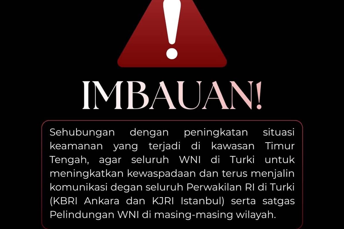 Timur Tengah Memanas, KBRI Ankara Minta WNI di Turki Waspada