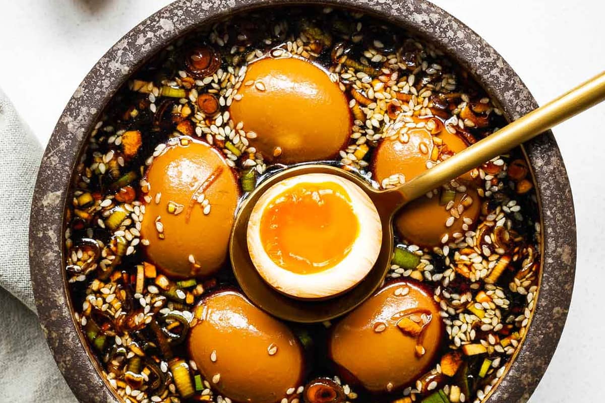 Stok Makanan di Bulan Puasa, Mayak Egg Telur Marinasi Korea
