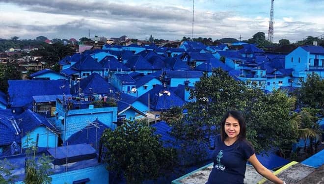 Kampung Biru Arema Menjadi Kampung Tematik Baru Kota Malang