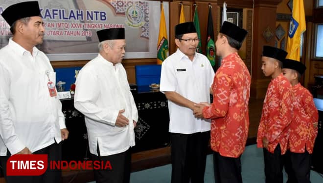 Sekda Lepas Khafilah MTQ NTB Tingkat Nasional