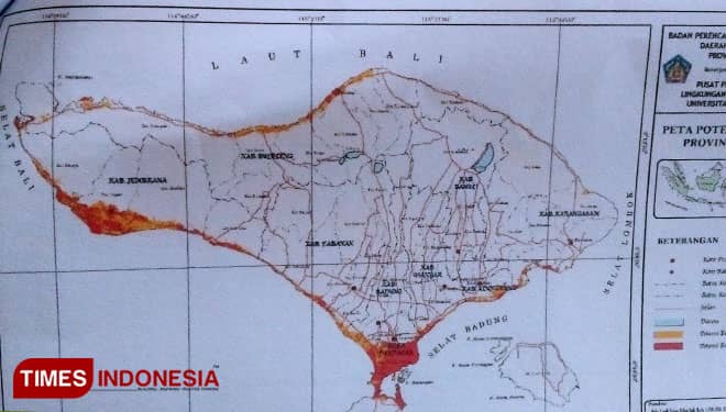Ini Peta Rawan Bencana di Wilayah Bali