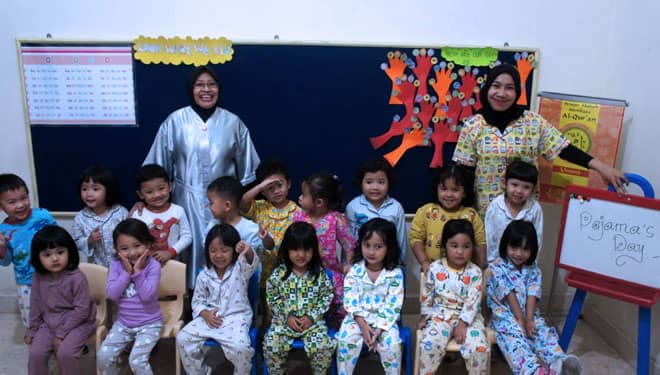 Keseruan Pajamas Day di KB/ TK See Me Grow Malang