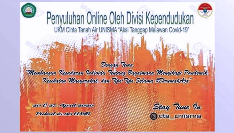 UKM CTA Unisma Berikan Tips Online Kesehatan Selama #Dirumahaja